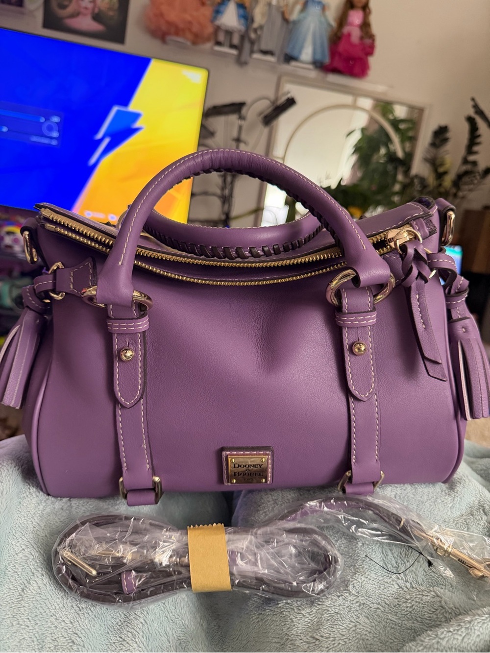 Dooney & Bourke violet Penrose satchel